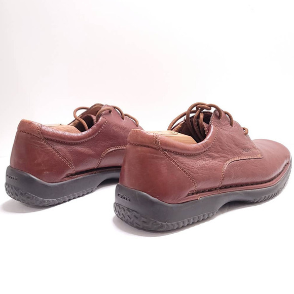 Geox Respira Lace up Pebbled Mens Brown Leather Shoes Size 45 - US-12 main image 5